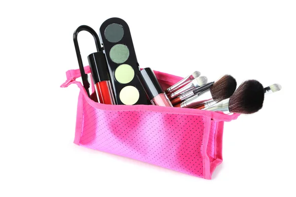 Makeup brush and cosmetics — Stock Photo, Image