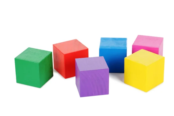 Cubes jouet en bois coloré — Photo