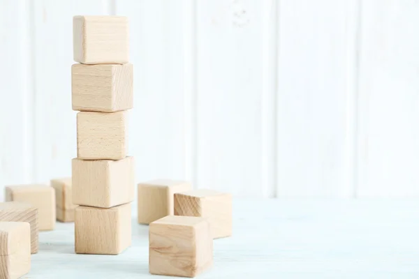 Cubos de brinquedo de madeira — Fotografia de Stock