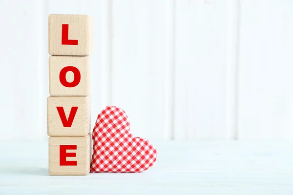 Cubos con texto amor —  Fotos de Stock