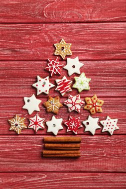 Tahta masada Noel kurabiyeleri