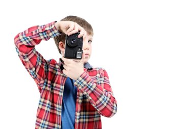 kamera ile genç çocuk
