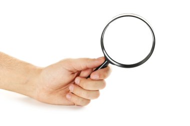 Erkek el holding Büyüteç 