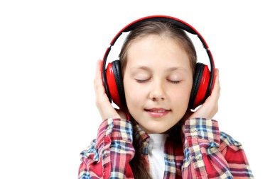 Kulaklıklı genç kız.