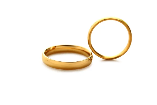 Golden wedding rings — Stock Photo, Image