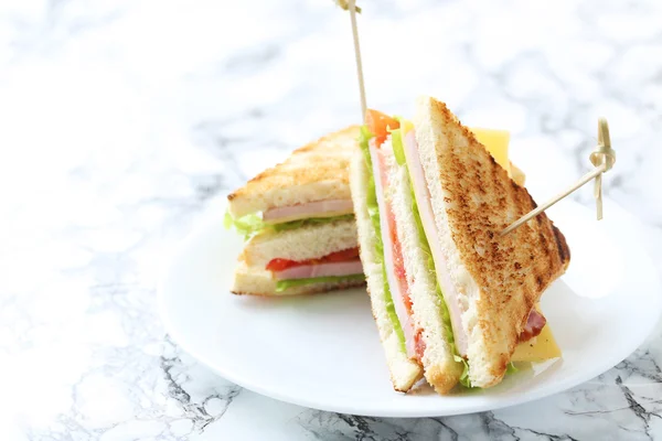 Chutné a čerstvé sendviče — Stock fotografie