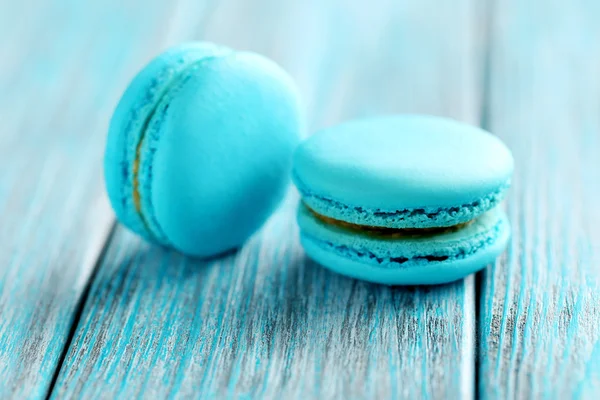 Macaroons azuis saborosos — Fotografia de Stock