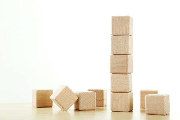 Cubos de brinquedo de madeira — Fotografia de Stock