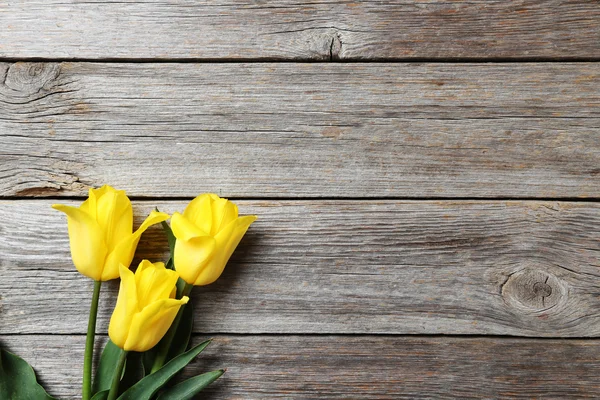 Ramo de tulipanes amarillos — Foto de Stock