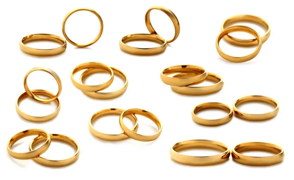 Golden wedding rings — Stock Photo, Image