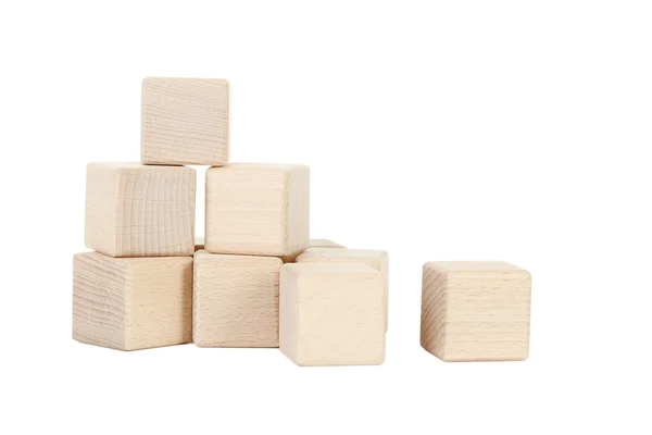 Wooden toy cubes isolated — Stock Photo, Image