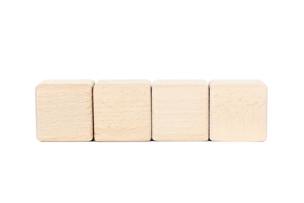 Cubi giocattolo in legno isolati — Foto Stock