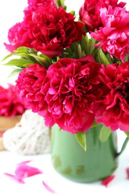 Kırmızı Şakayık çiçekleri buketi