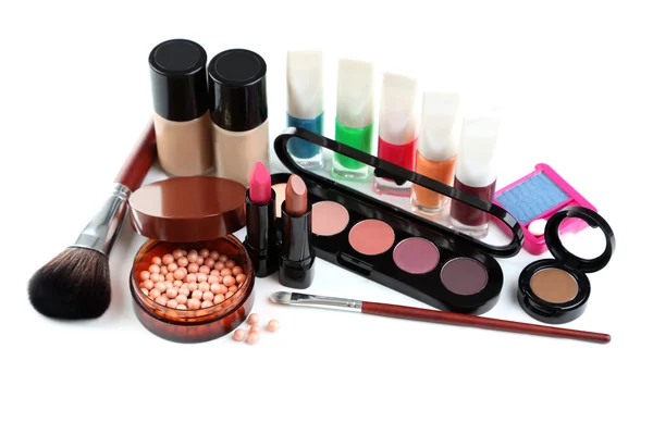 Makeup børster og kosmetik - Stock-foto