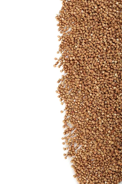 Buckwheat seeds on white — Stock Photo, Image