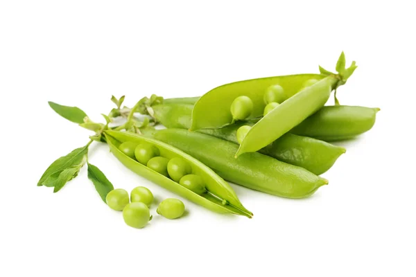 Groene erwten geïsoleerd — Stockfoto