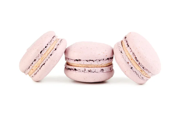French pink macarons isolated — Stock Photo, Image