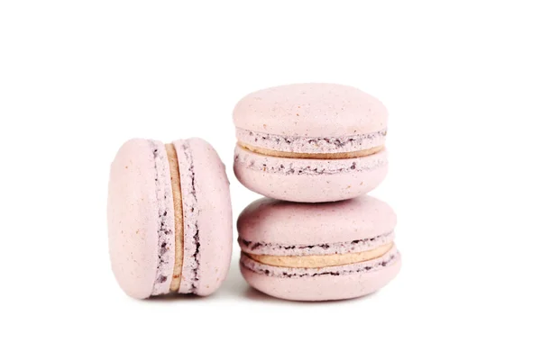 French pink macarons isolated — Stock Photo, Image
