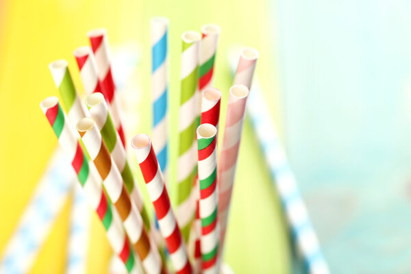 Striped drink straws