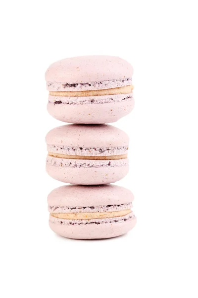 French pink macarons isolated — Stock Photo, Image