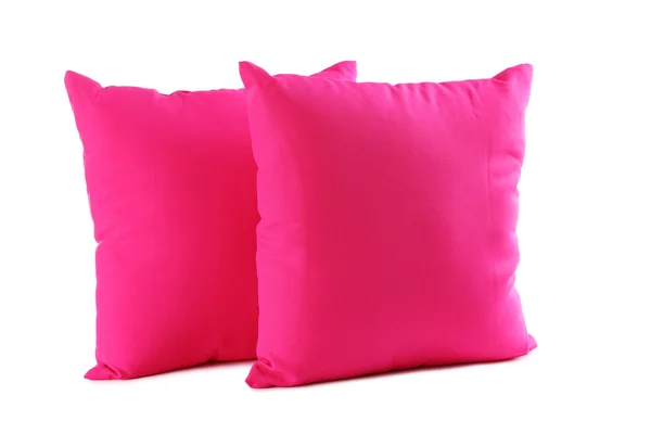 Розовые подушки изолированы — стоковое фото