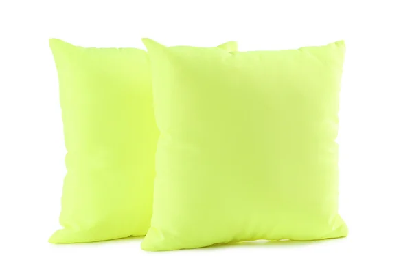 Travesseiros verdes isolados — Fotografia de Stock