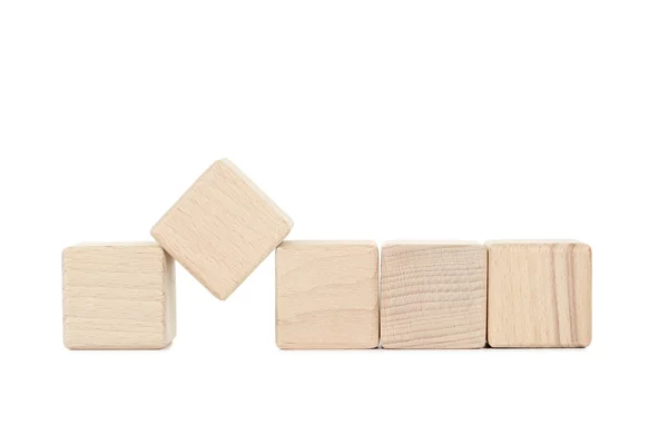 Wooden toy cubes isolated — Stock Photo, Image