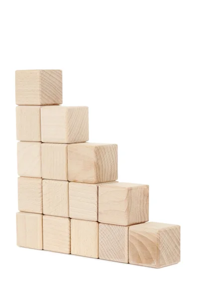 Wooden toy cubes isolated — Stock Photo, Image