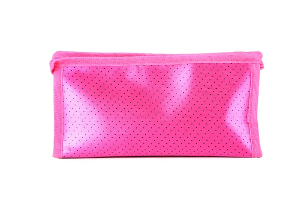 Bolsa de maquillaje rosa aislada — Foto de Stock