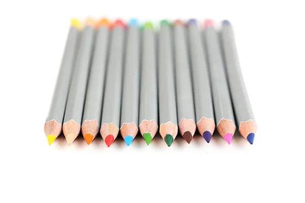 Colourful pencils isolated on a white — Stock Photo, Image