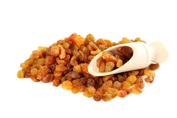 Dried raisins on a white — Stock Photo, Image