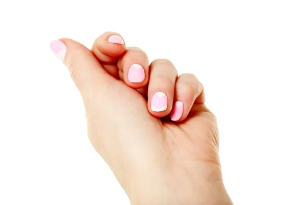 Mão feminina com manicure — Fotografia de Stock