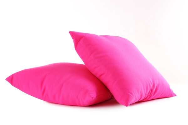 two pink pillows