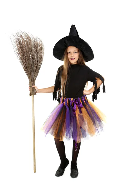 Piękna dziewczyna czarownica — Zdjęcie stockowe