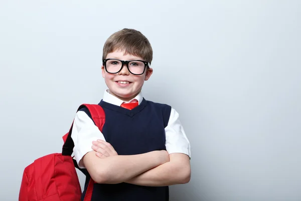 Porträtt av skola pojke — Stockfoto