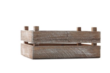 Beyaz ahşap sandık 