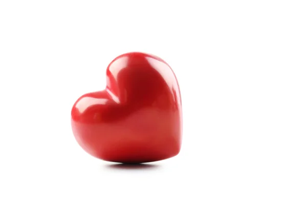 Red plastic heart — Stock Photo, Image