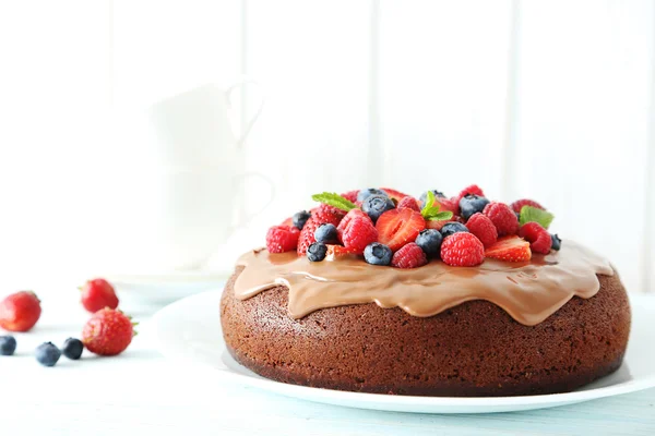 Домашний шоколадный торт — стоковое фото
