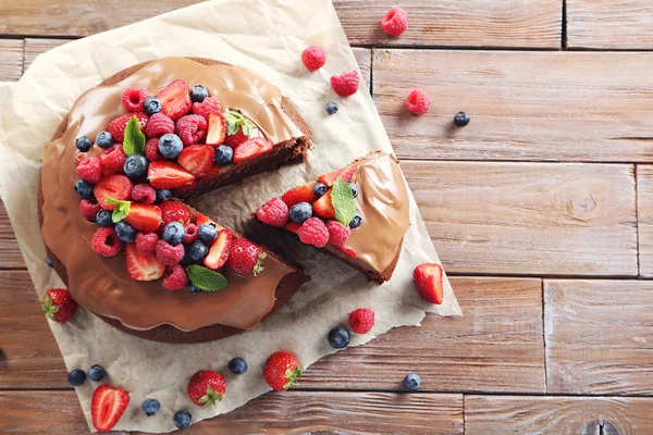 Homemade chocolate cake — Stock Photo, Image