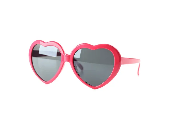 Pink heartshaped sunglasses — Stock Photo, Image