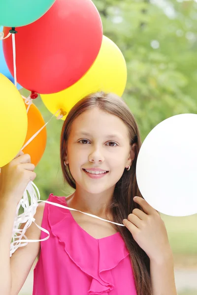 Portret dziewczynki z balonów — Zdjęcie stockowe