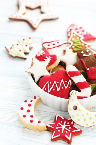 Christmas cookies in bowl — Stock Photo, Image