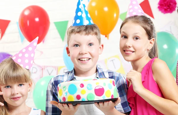 Kids at birthday party Stock Photo