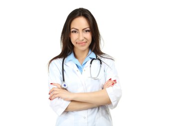 young female doctor  clipart