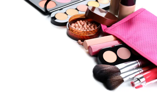 Makeup set on white — Stock Photo, Image