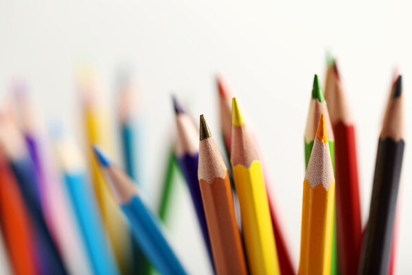Drawing colourful pencils 