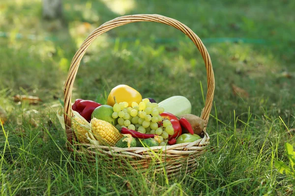 Frutas y hortalizas en cesta —  Fotos de Stock