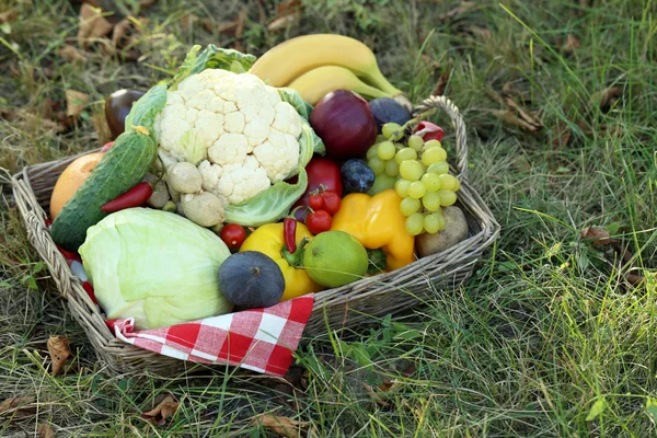 Frutas y hortalizas en cesta —  Fotos de Stock