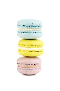 Fransız renkli macarons 