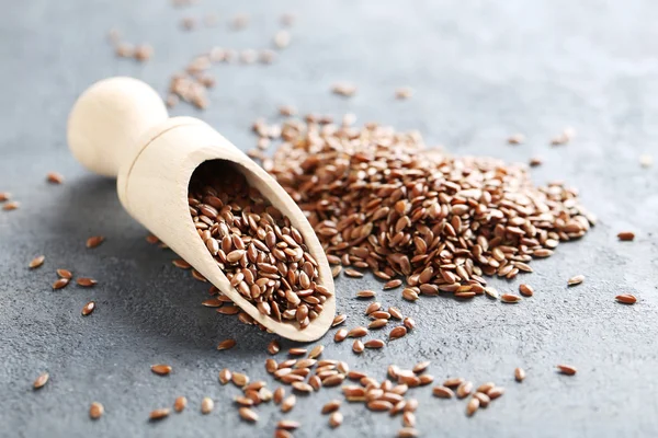 Brown flax seeds — Stock Photo, Image